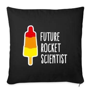 Future rocket scientist popsicle obtention diplôme - Housse de coussin décorative 45 x 45 cm - noir - Devant