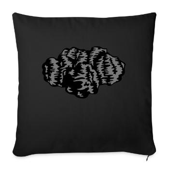 Beaucoup de morceaux de charbon - Housse de coussin décorative 45 x 45 cm - noir - Devant