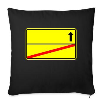 Town sign template - Sofa pillowcase 17,3'' x 17,3'' (45 x 45 cm) - black - Front