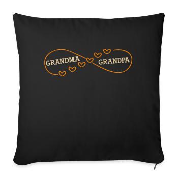 Oma und Opa Partnershirt - Sofakissenbezug 45 x 45 cm - Schwarz - Vorne