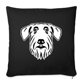 Schnauzer géant - Housse de coussin décorative 45 x 45 cm - noir - Devant