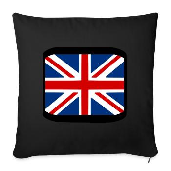 Union jack - Sofa pillowcase 17,3'' x 17,3'' (45 x 45 cm) - black - Front