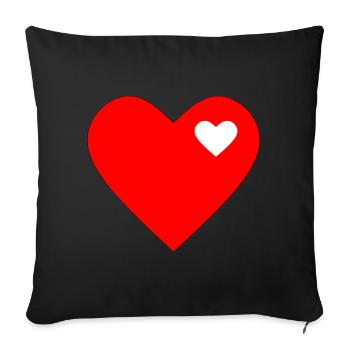 Saint-Valentin, Saint-Valentin, Saint-Valentin - Housse de coussin décorative 45 x 45 cm - noir - Devant