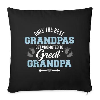 Arrière-grand-père - Housse de coussin décorative 45 x 45 cm - noir - Devant