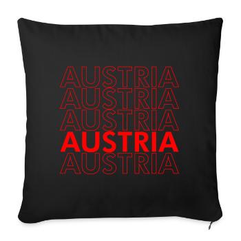 Austria Neon Overprint Pattern - Sofa pillowcase 17,3'' x 17,3'' (45 x 45 cm) - black - Front