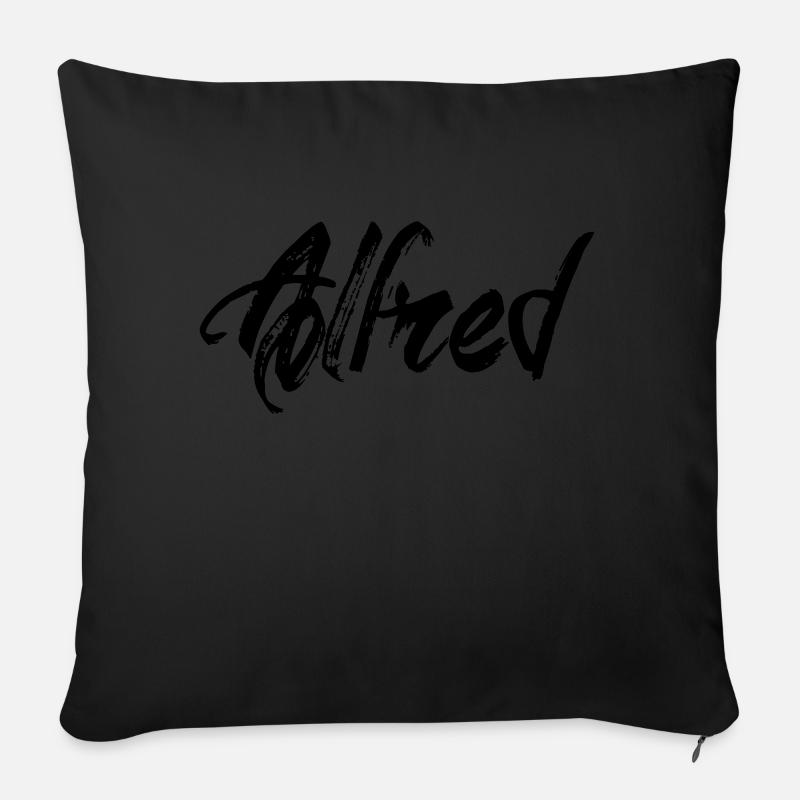 Alfred - Sofakissenbezug 45 x 45 cm - Schwarz