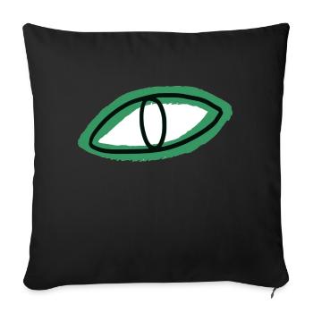 Oeil - Housse de coussin décorative 45 x 45 cm - noir - Devant
