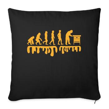 Honig Biene Imker Geschenk - Sofakissenbezug 45 x 45 cm - Schwarz - Vorne