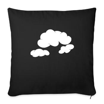 Clouds - Sofa pillowcase 17,3'' x 17,3'' (45 x 45 cm) - black - Front