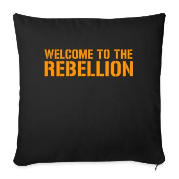 welcome to the rebellion - Sofa pillowcase 17,3'' x 17,3'' (45 x 45 cm) - black - Front