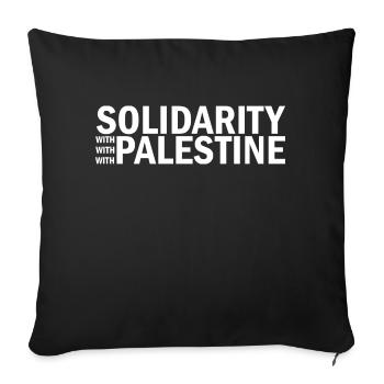 la Palestine libre - Housse de coussin décorative 45 x 45 cm - noir - Devant