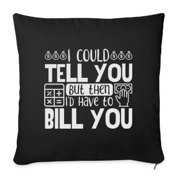 Comptabilité - Housse de coussin décorative 45 x 45 cm - noir - Devant