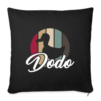 Dodo Bird Silhouette - Sofa pillowcase 17,3'' x 17,3'' (45 x 45 cm) - black - Front