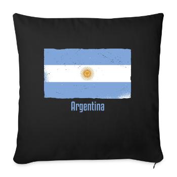 From Argentina - Housse de coussin décorative 45 x 45 cm - noir - Devant