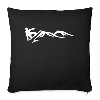 Snowboard Snowboarder - Sofakissenbezug 45 x 45 cm - Schwarz - Vorne
