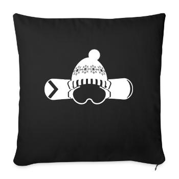 Snowboard Snowboarder - Sofakissenbezug 45 x 45 cm - Schwarz - Vorne