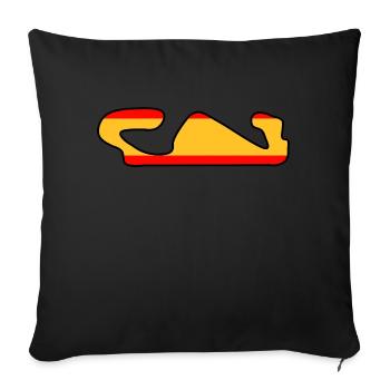 Rennstrecke in Spanien - Sofakissenbezug 45 x 45 cm - Schwarz - Vorne