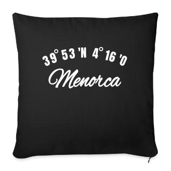Menorca Balearic Islands Spain Holiday Gift - Sofa pillowcase 17,3'' x 17,3'' (45 x 45 cm) - black - Front