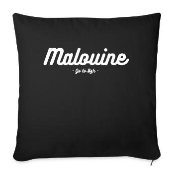 Malouine - Housse de coussin décorative 45 x 45 cm - noir - Devant