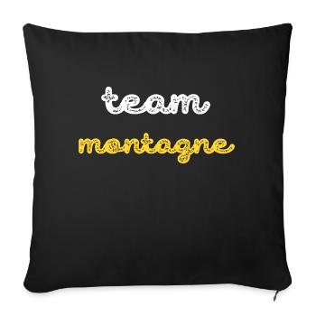Team Montagne - Housse de coussin décorative 45 x 45 cm - noir - Devant