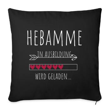 Hebamme Beruf Ausbildung Geburtshilfe - Sofakissenbezug 45 x 45 cm - Schwarz - Vorne