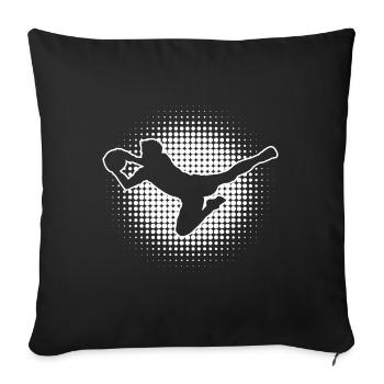 Fußballspieler Fußballerin Damen Torwart - Sofakissenbezug 45 x 45 cm - Schwarz - Vorne