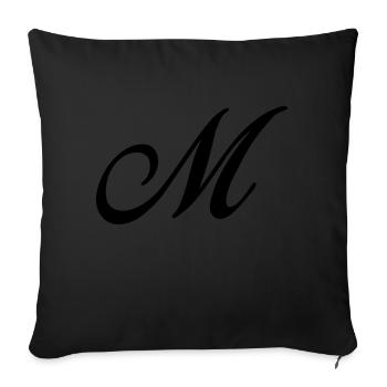 M - Sofa pillowcase 17,3'' x 17,3'' (45 x 45 cm) - black - Front