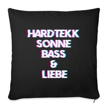 Hardtekk Tekk - Sofakissenbezug 45 x 45 cm - Schwarz - Vorne