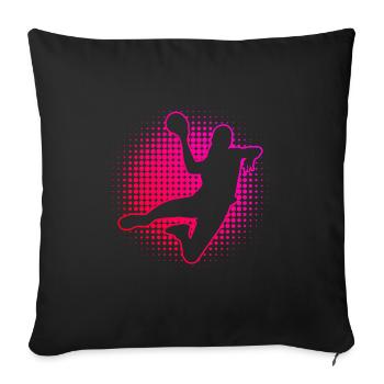 Handball Handballeurs Joueurs de handball Masculins - Housse de coussin décorative 45 x 45 cm - noir - Devant