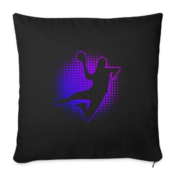 Men's Handball Handball Handball Players - Sofa pillowcase 17,3'' x 17,3'' (45 x 45 cm) - black - Front
