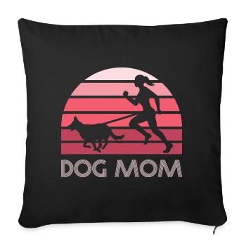 Canicross Laufen mit Hund Canicross Frauen - Sofakissenbezug 45 x 45 cm - Schwarz - Vorne