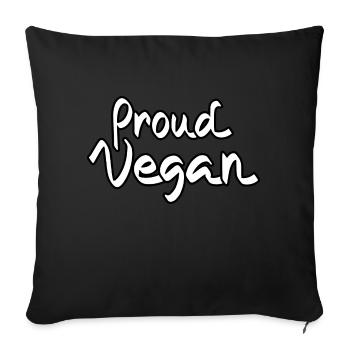 Proud Vegan - Sofakissenbezug 45 x 45 cm - Schwarz - Vorne
