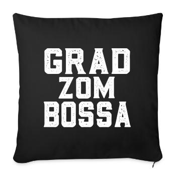 Grad zum Bossa - Sofakissenbezug 45 x 45 cm - Schwarz - Vorne