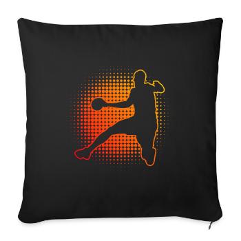 Handball players Handball players Women's handball games - Sofa pillowcase 17,3'' x 17,3'' (45 x 45 cm) - black - Front