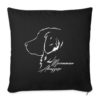 MAREMMANO ABRUZZESE Profile Dogs Dog Wilsigns - Sofa pillowcase 17,3'' x 17,3'' (45 x 45 cm) - black - Front