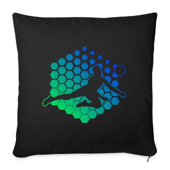 Volleyball Volleyball Volley-ball masculin - Housse de coussin décorative 45 x 45 cm - noir - Devant