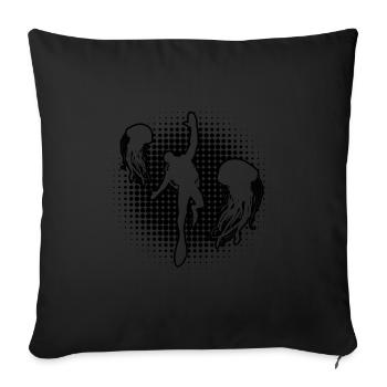 Scuba Divers Diving Scuba Diving Free Dive - Sofa pillowcase 17,3'' x 17,3'' (45 x 45 cm) - black - Front