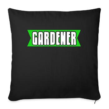 Cool Gardener Lover Designs T-Shirt Present Gift - Sofakissenbezug 45 x 45 cm - Schwarz - Vorne