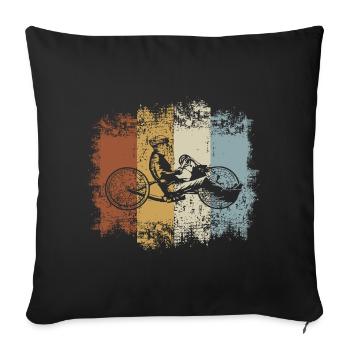 Vintage Handbike - Sofa pillowcase 17,3'' x 17,3'' (45 x 45 cm) - black - Front