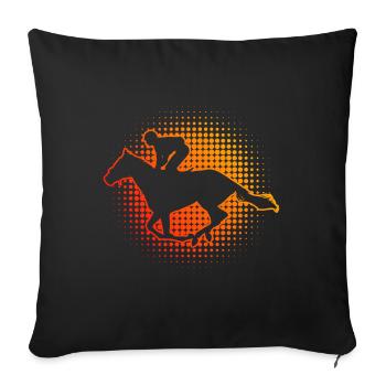 Men's Hunt Riding Ladies Horse Riding Show Jumping - Sofa pillowcase 17,3'' x 17,3'' (45 x 45 cm) - black - Front