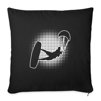 Kitesurfing Kite Kitesurfing Kitesurfer Kiting - Sofa pillowcase 17,3'' x 17,3'' (45 x 45 cm) - black - Front