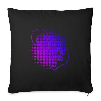 Kitesurfing Kitesurfen Kite Kitesurf Kitesurfer - Housse de coussin décorative 45 x 45 cm - noir - Devant