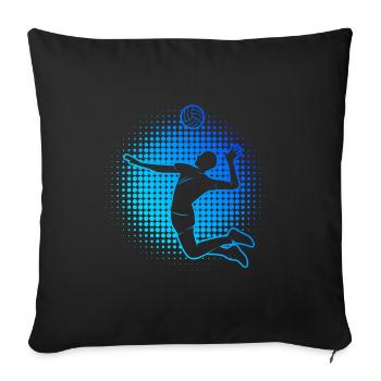 Women's Volley Beach Volleyball Volleyball - Sofa pillowcase 17,3'' x 17,3'' (45 x 45 cm) - black - Front