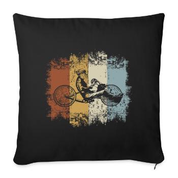 Vintage Handbike - Sofa pillowcase 17,3'' x 17,3'' (45 x 45 cm) - black - Front