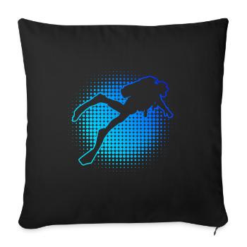 Divers Diving Diving Scuba Diving Ladies - Sofa pillowcase 17,3'' x 17,3'' (45 x 45 cm) - black - Front