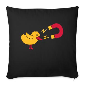 Logo Chick Magnet Frauenheld - Sofakissenbezug 45 x 45 cm - Schwarz - Vorne