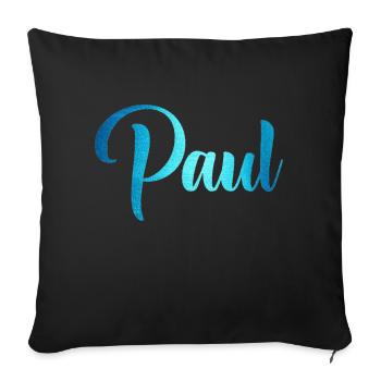 Paul - Housse de coussin décorative 45 x 45 cm - noir - Devant