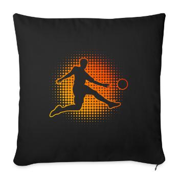 Men's Football Players Footballers Playing Football - Sofa pillowcase 17,3'' x 17,3'' (45 x 45 cm) - black - Front