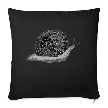 Escargot - Housse de coussin décorative 45 x 45 cm - noir - Devant