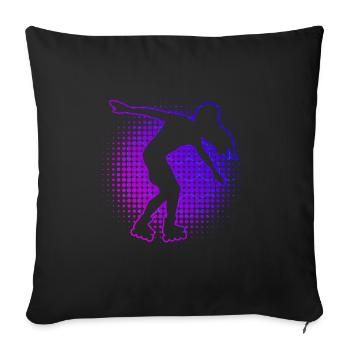 Men's Roller Skating Roller Skates Women - Sofa pillowcase 17,3'' x 17,3'' (45 x 45 cm) - black - Front
